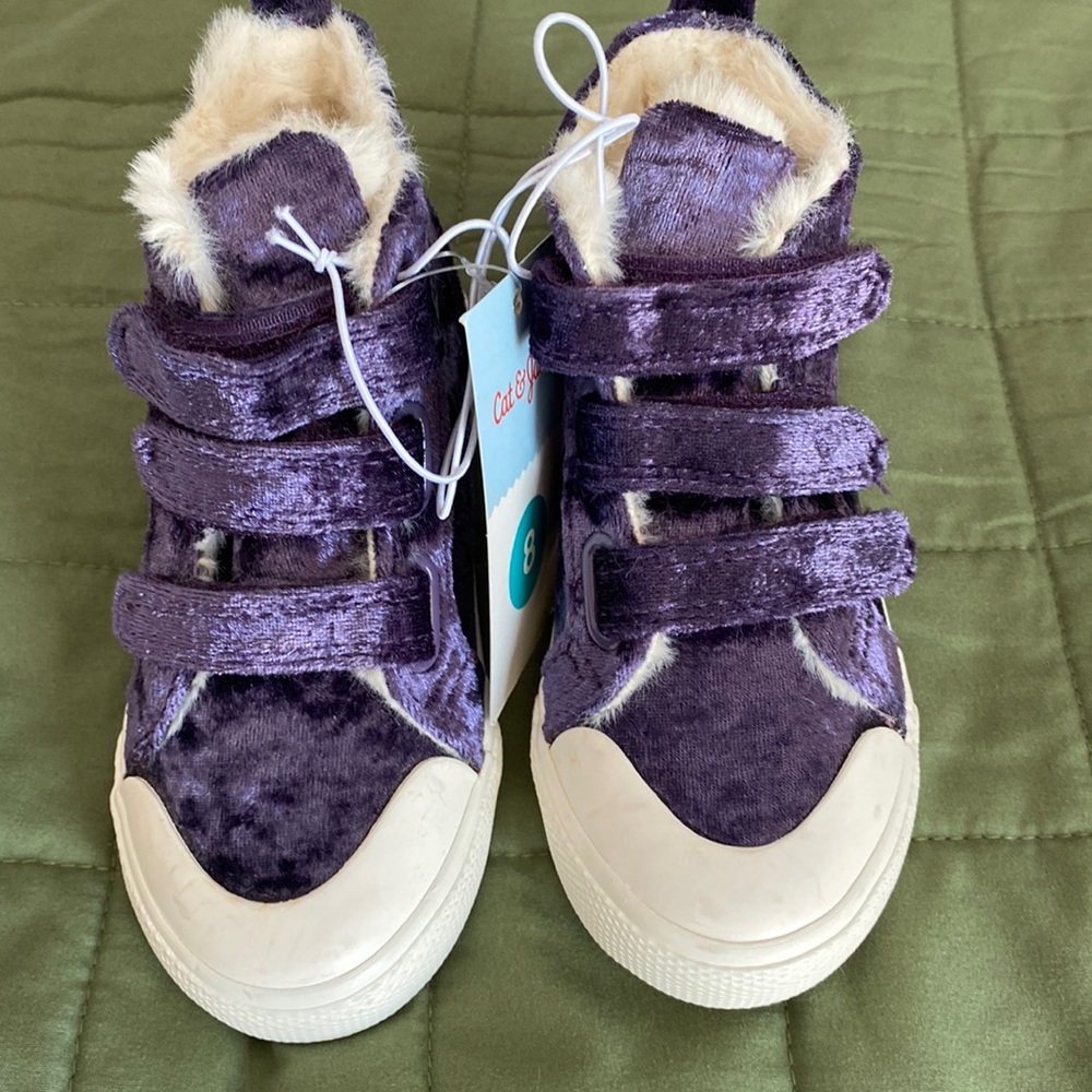 NWT Cat & Jack fuzzy high tops